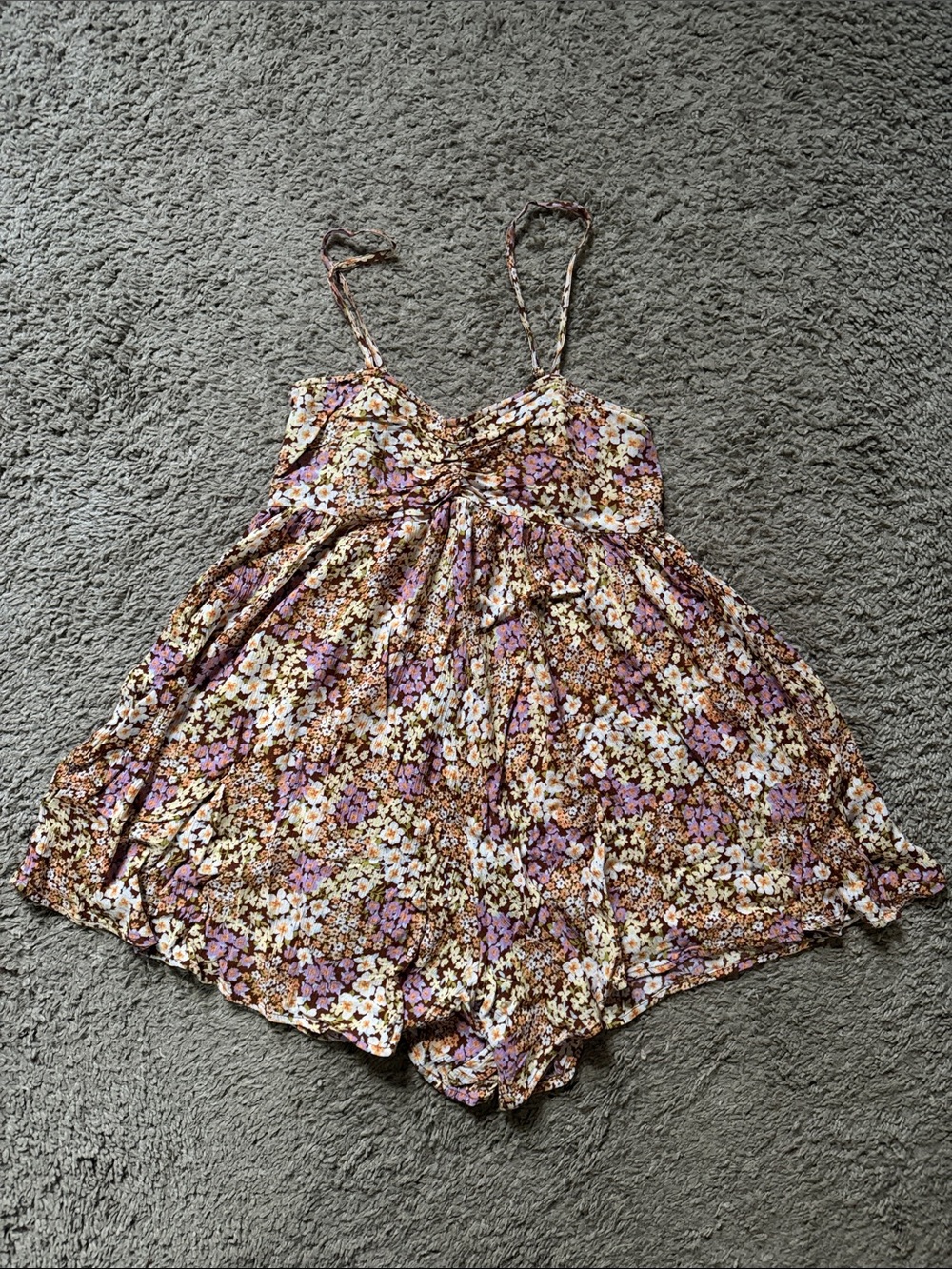 Billabong Floral Spaghetti-Strap Romper
